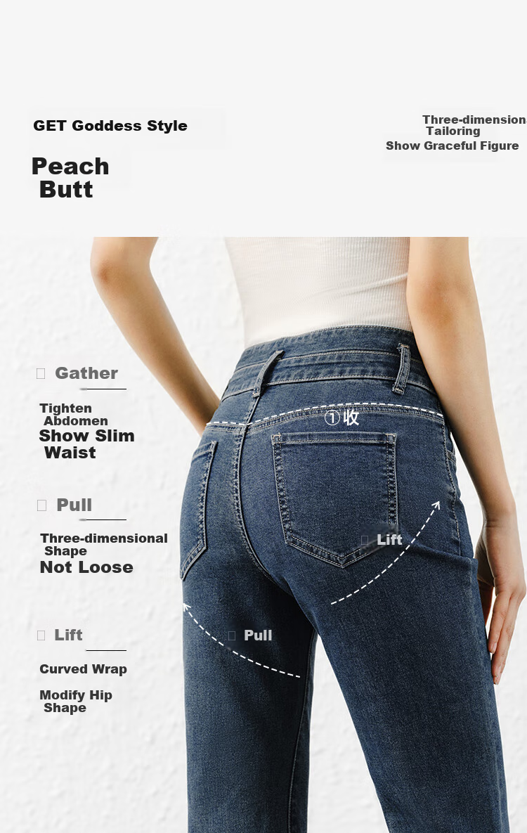 Semir Little Black Cow | Women's High-Waisted Split Jeans, Spring Soft Denim Flared Pants 109125124007 5