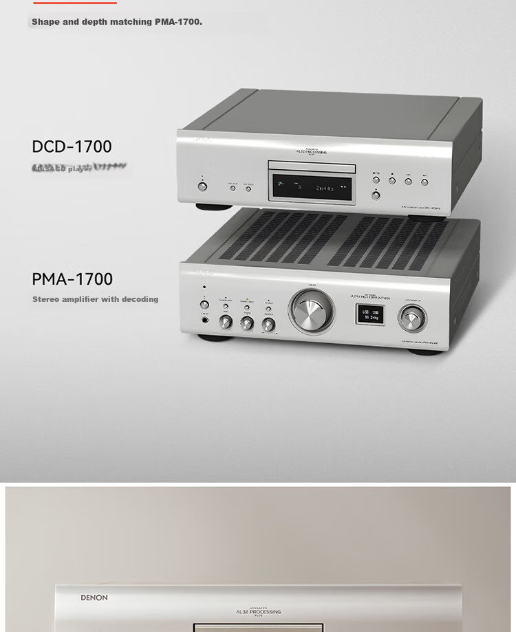 DENON DCD-1700NE Home Theater HiFi Audiophile Sound System, CD/SACD Player, DVD-R/RW, Silver 14