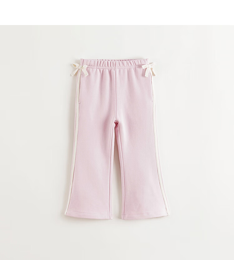 MARC&JANIE Girls' Bowknot Color-Block Flared Pants Children's Trousers 2025 Spring 250266 8