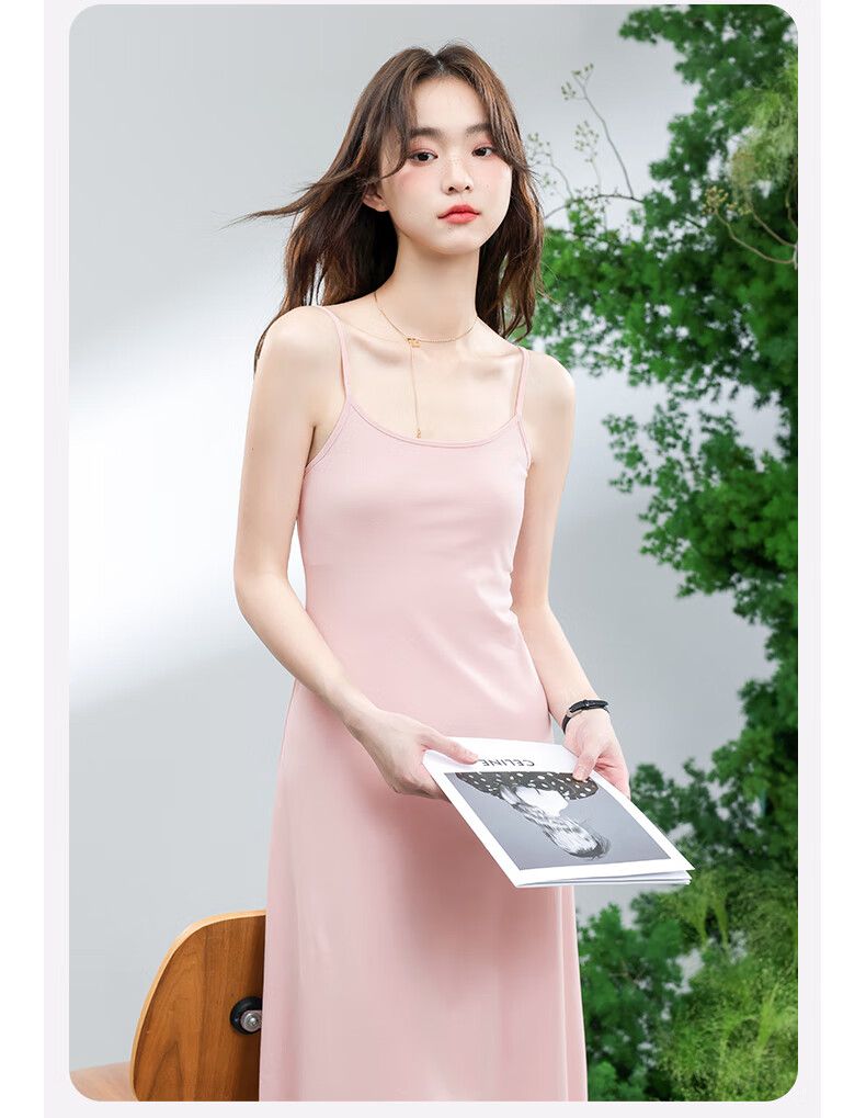 MJ STYLE Women's Spaghetti Strap Dress 2026 Summer New Elegant Slim Fit Waist-Defining Sexy Vacation Maxi Dress 13