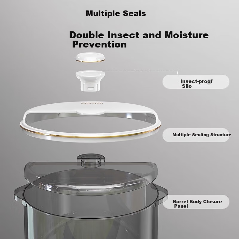 YOUQIN Rice Storage Container, Household Insect-Proof And Moisture-Proof Sealed Rice Bin, Food-Grade Rice Storage Box, Flour Storage Jar