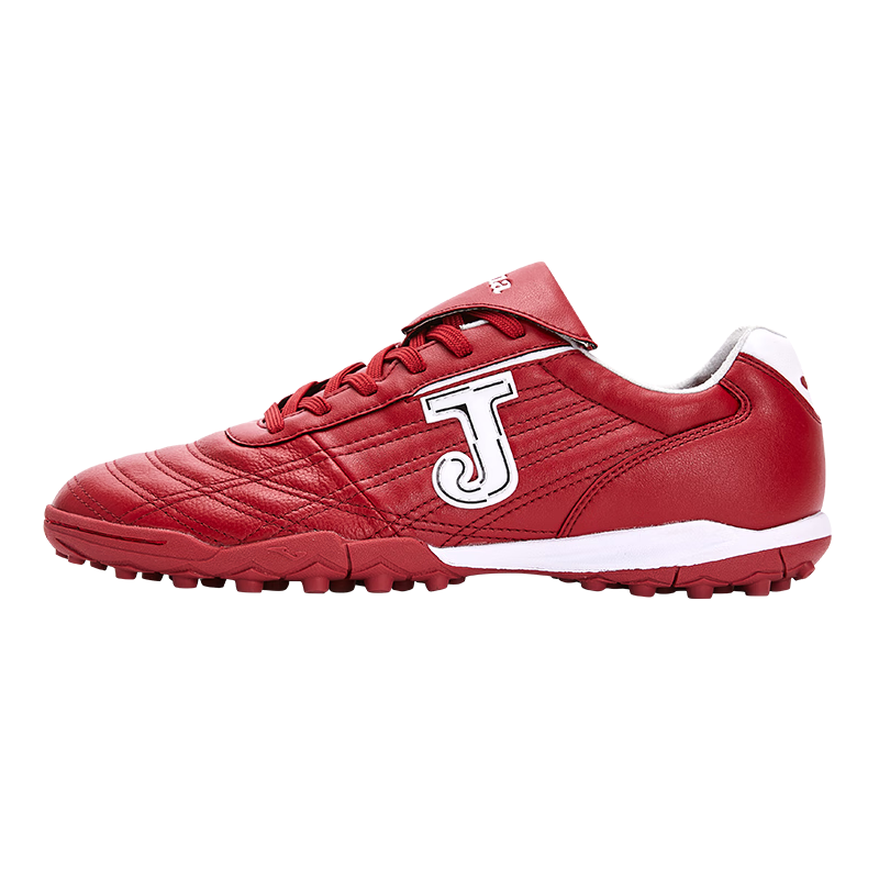 JOMA Kangaroo Leather Soccer Shoes for Adults, Children, Teenagers, Students TF Turf Cleats Football Match Training Shoes Wine Red 40.5