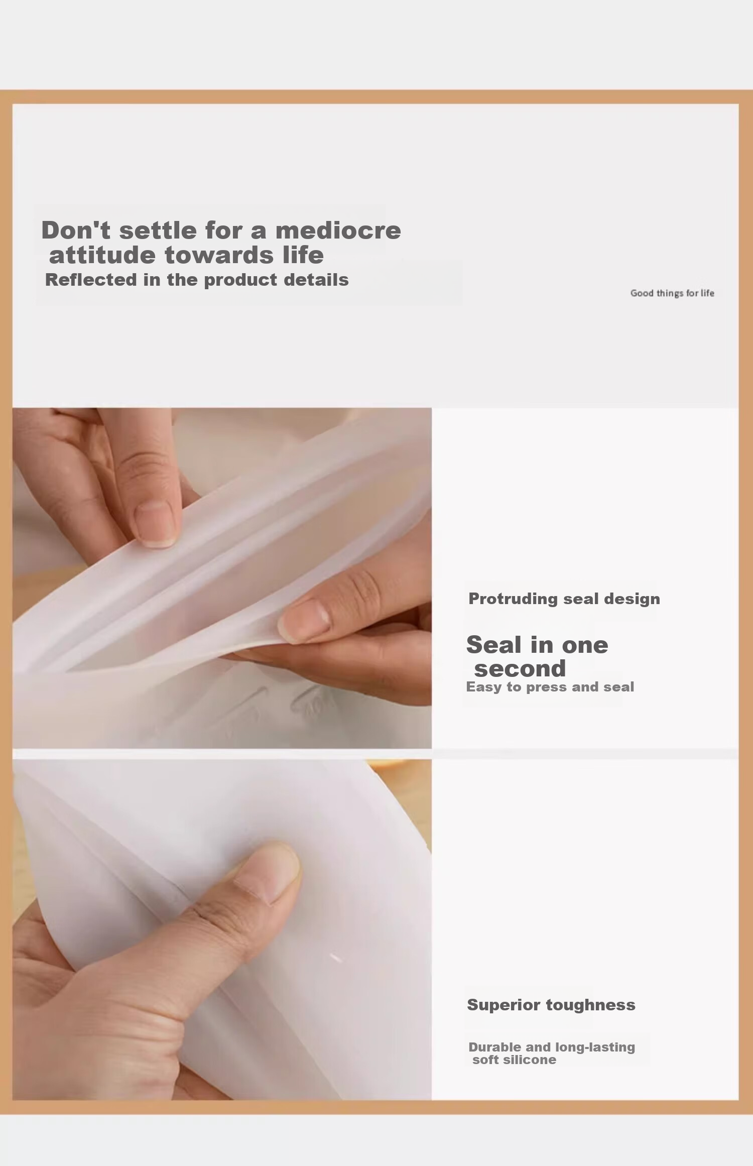 Yuanben Thick Silicone Sealing Bags for Kitchen, Refrigerator, Food-Grade Fresh-Keeping Bags, Vegetable And Fruit Storage, Baby Food Packaging, Self-Sealing Bags for Home Use 13