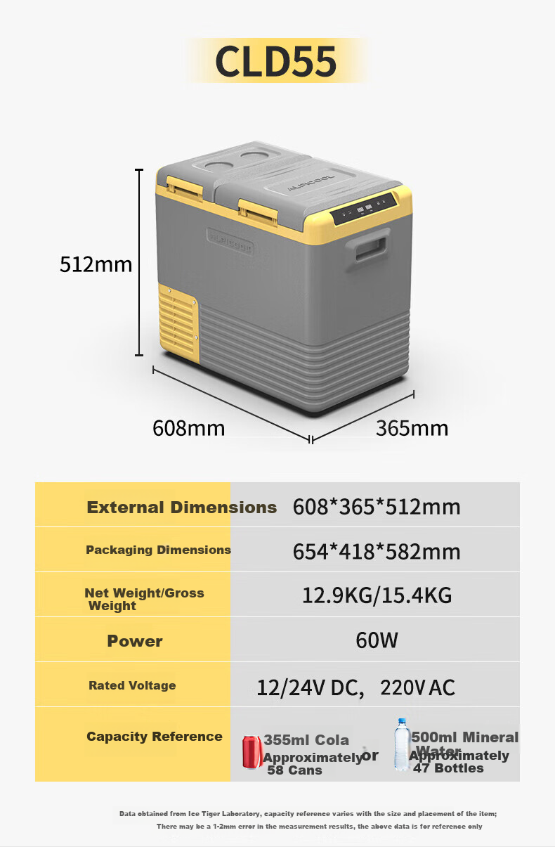 Alpicool Car Refrigerator, Compressor Cooling, CLD35 Double-Door Freezer And Refrigerator, for Self-Driving, Outdoor Camping, Truck, Quick-Freezing Box 4