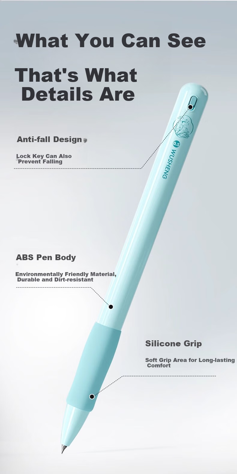 Wusheng Lingdong Pen, Pen-Removing Black Technology Gel Pen, Gravity-Sensing Black Pen, Quick-Drying Smooth Writing, for Middle School Students, High-Quality Water-Based Pen, Stationery, Retractable Creative Signing Black Set 13