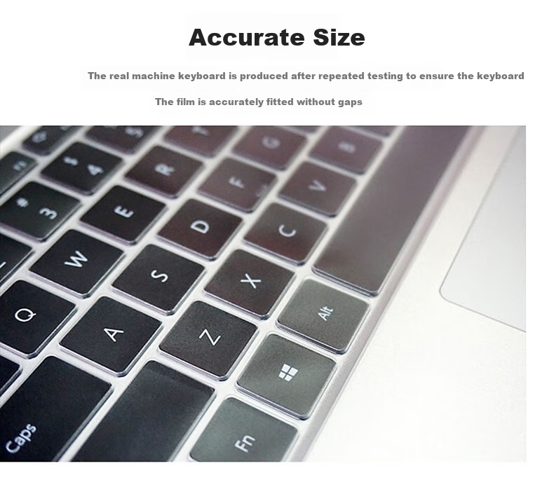 Aigo Keyboard Cover for Huawei MateBook D14/D15 2022/2021 Laptop, Ultra-Thin High-Transparency TPU Invisible Protective Film, Dustproof And Waterproof 5