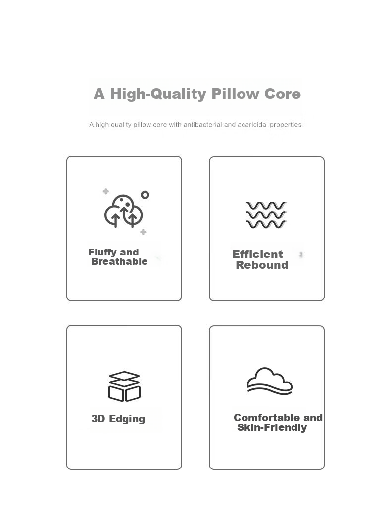 Grace Pillow Shaping Pillow, 7A Antibacterial Star-Rated Hotel Home Pillow Core Medium Pillow, Single Pillow One Piece 45*70cm 2