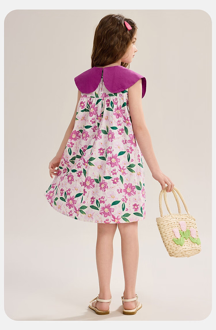 ASK JUNIOR Girls Summer Dress Lightweight Breathable Vacation Princess Dress 15