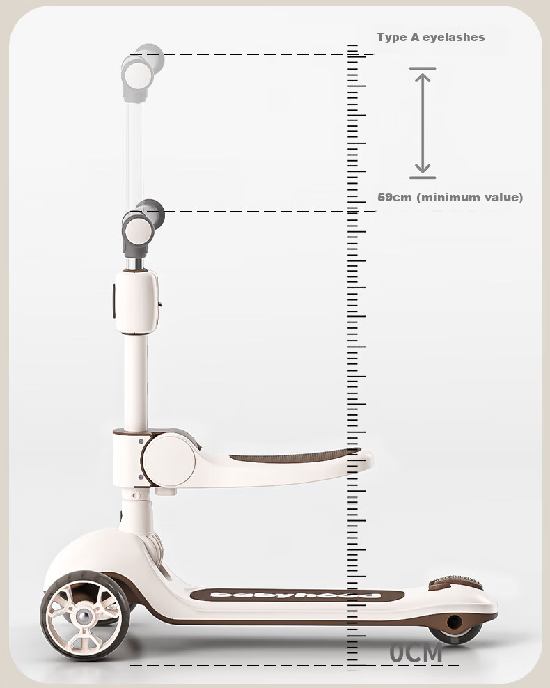 Babyhood Children's Scooter for Ages 3-14, Ride-On And Ride Bike Toy for Boys And Girls, Foldable Two-In Gift 5