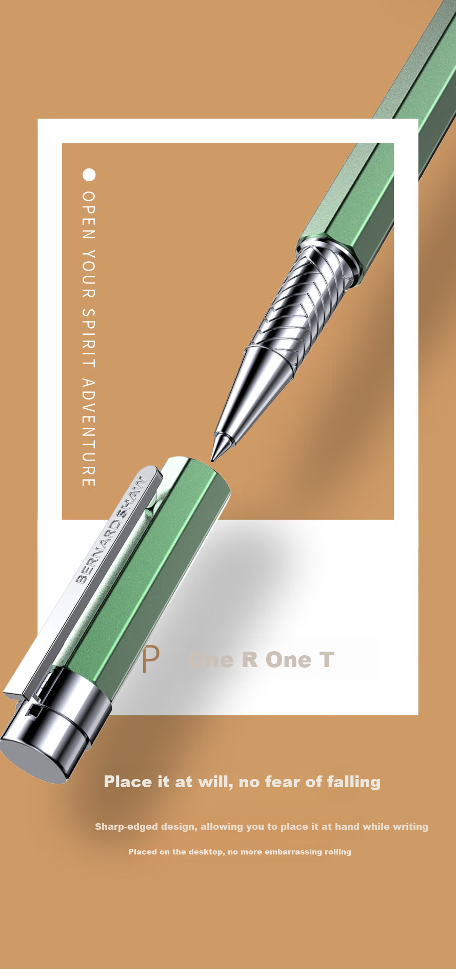 Bernard Shaw Mid-Autumn Festival And National Day Gift Ballpoint Pen, High-End Luxury [Sprite] Sky Blue Olive Ultimate Refill Gift Box Set, Premium Business Office Signing Pen Gift 4
