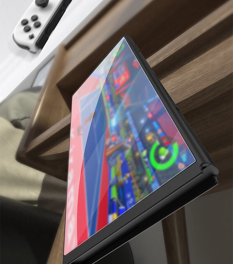 Liangzhi Compatible with Nintendo Switch First Generation OLED Game Console Tempered Glass Screen Protector, Shatterproof And Scratch-Resistant, Full Screen Coverage, High Definition, Anti-Fingerprint, Console Film NS Accessory L559 1