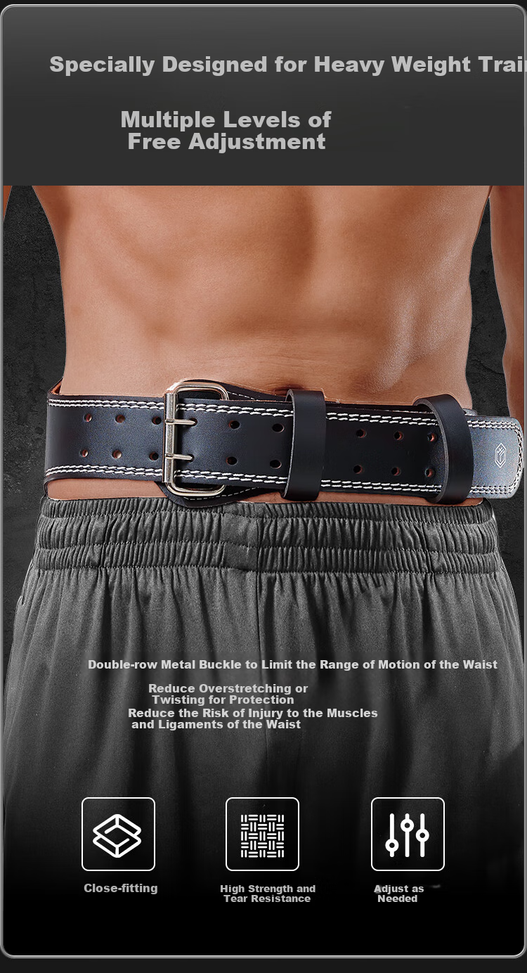 JD Original Fitness Waist Support Belt for Men, Weightlifting Squats Deadlift Strength Training Sports Back Brace, Athletic-Specific 7