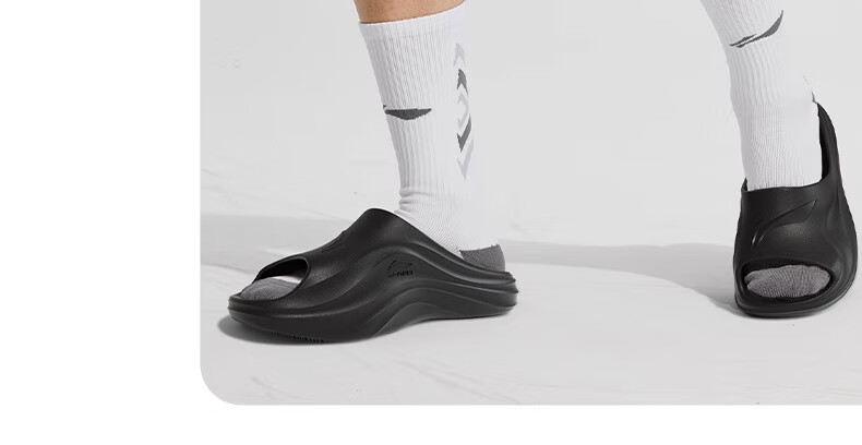 Li-Ning Sports Slippers for Men And Women, Beach Breathable Comfortable Sandals, Indoor And Outdoor Non-Slip Odor-Resistant Swimming Slippers for Casual Wear 30