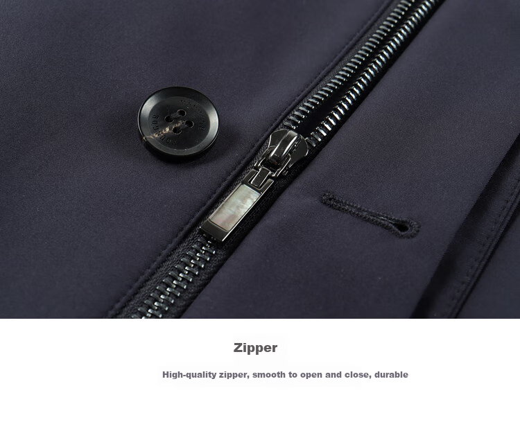 YOUNGOR [Detachable Goose Down Inner Lining] 2026 New Warm Business Style Coat, Navy Blue, XL (180/100A) 7