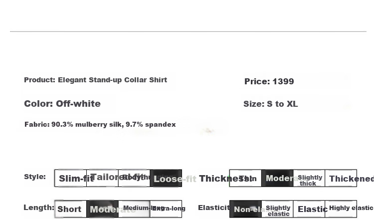 Dme [16 Mm Elastic Satin Mulberry Silk Blouse], Spring And Autumn Stand-Collar Puff Sleeve Women's Wear, Pure Silk Shirt for Wome 11