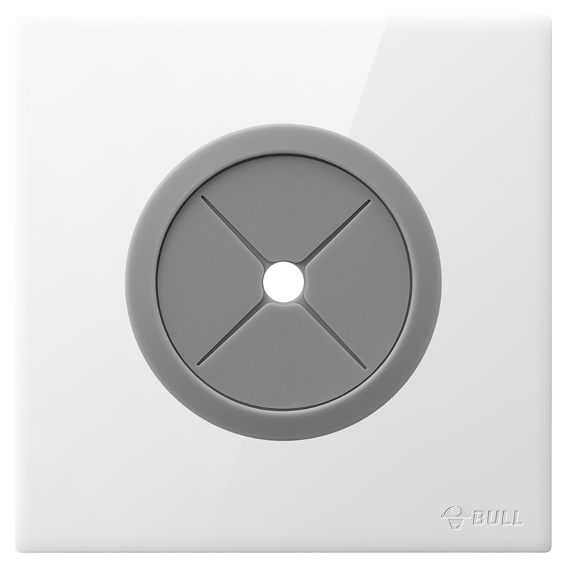 BULL G60 Series Blank Panel G60B104 Glossy White Ultra-Thin Wall Plate with Cable Outlet Hole