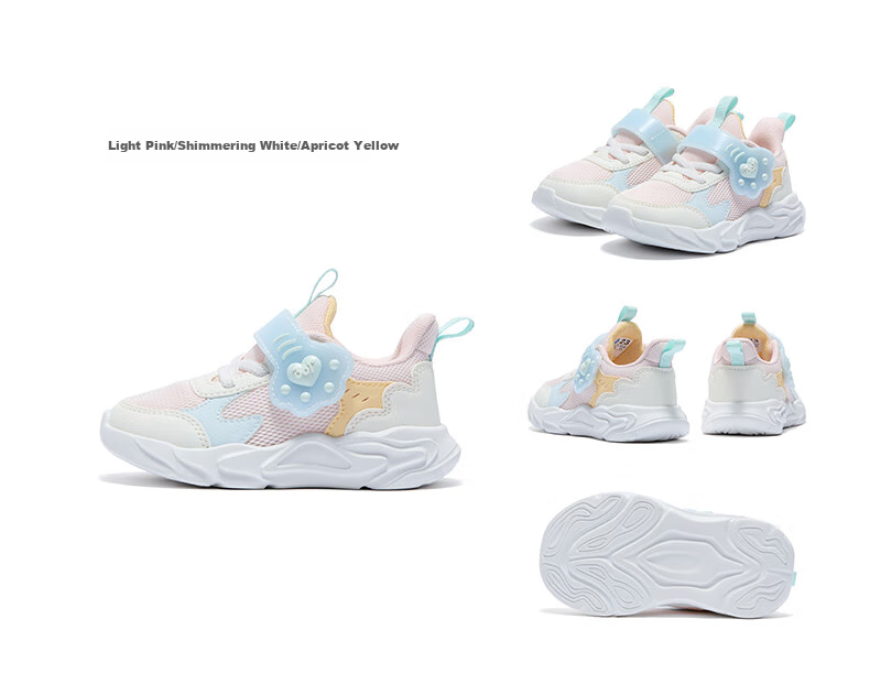 361° Children's Shoes, Spring And Autumn Girls' Lightweight Soft Casual Shoes, Second Stage Walking Shoes, Blue, Size 25 16