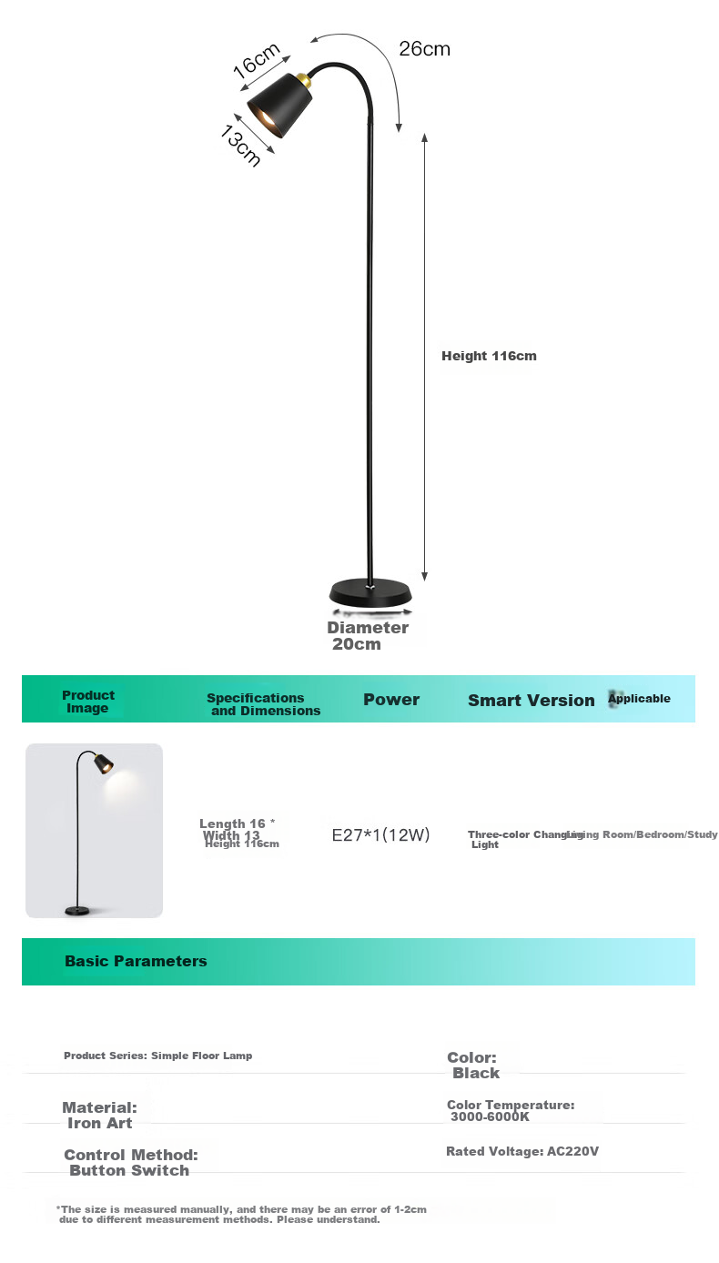ARROW Desk Lamp, Full Spectrum Eye Protection Floor Lamp, Study Lamp for Reading Room, Decorative Table Lamp 10