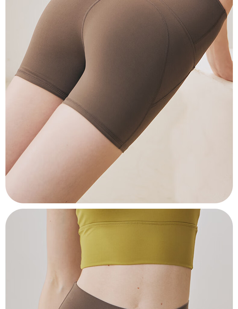 XUEXIMAN Women's Yoga Pants High-Waist Hip-Lifting Seamless One-Piece Sports Shorts Pilates Cycling Biker Shorts 10