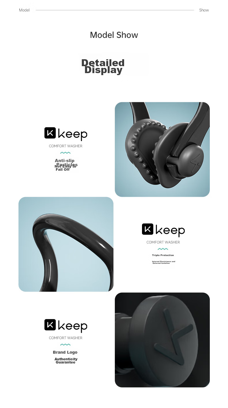 Keep Professional Swimming Earplugs for Adults And Children, Waterproof, Prevent Otitis Media, for Swimming And Bathing, Anti-Choking Water Equipment, 057 White 7