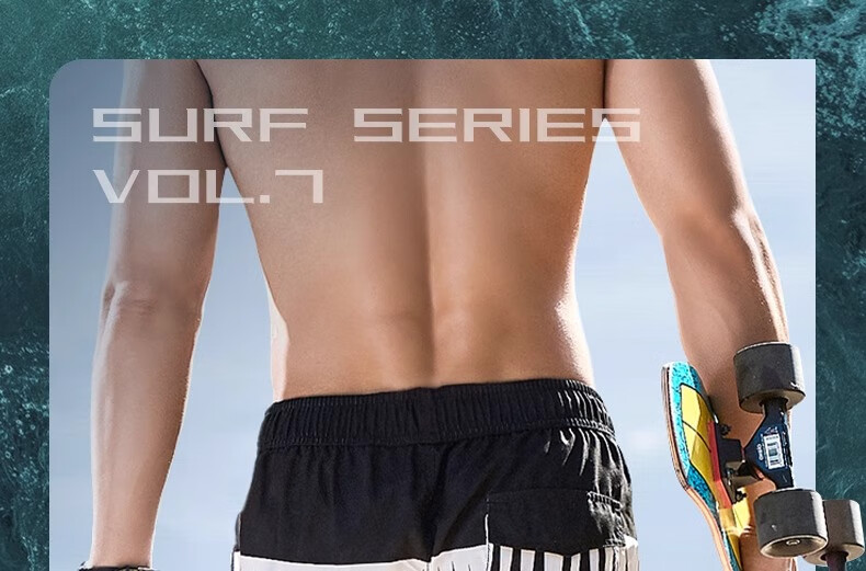 Li-Ning Men's Quick-Dry Beach Shorts 2026 New Men's Anti-Embarrassment Summer Surfing Swim Trunks Boxer Briefs 17
