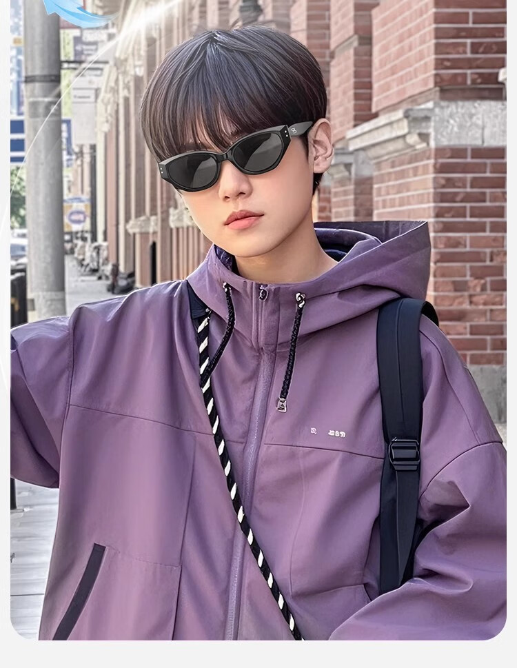Cuntiandaofu Children's Sunglasses, Cat Eye Sunglasses, Children's Polarized Sunglasses, Boys' Fashionable Girls' Black Frame Polarized Gray 5