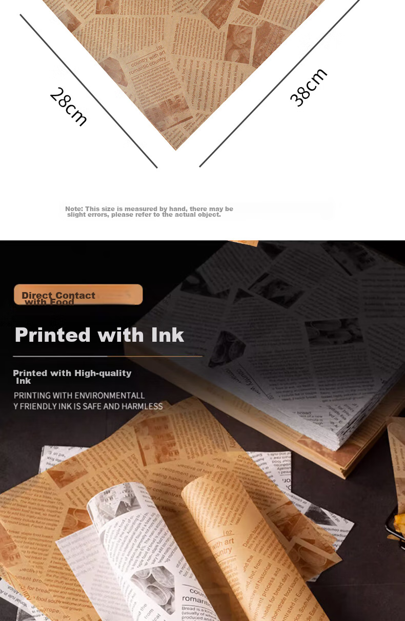 Edo Disposable Silicone Paper, Barbecue Oil-Absorbing Paper, Baking Paper, Air Fryer Paper, 20*30cm, 100 Sheets 3