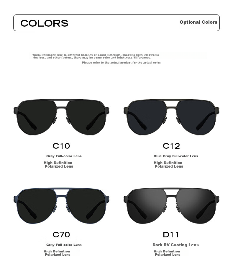 BOLON Sunglasses, Double-Frame Polarized Sunglasses, Aviator Driving Glasses for Men, BL8123 D11 2