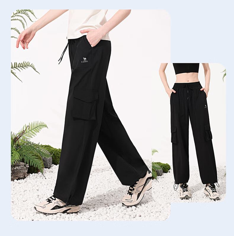 CAMEL Ice Cooling Sun Protection Workwear Women's Casual Outdoor Sports Long Pants Y25BAVLZ006 Hibiscus Pink XL 20