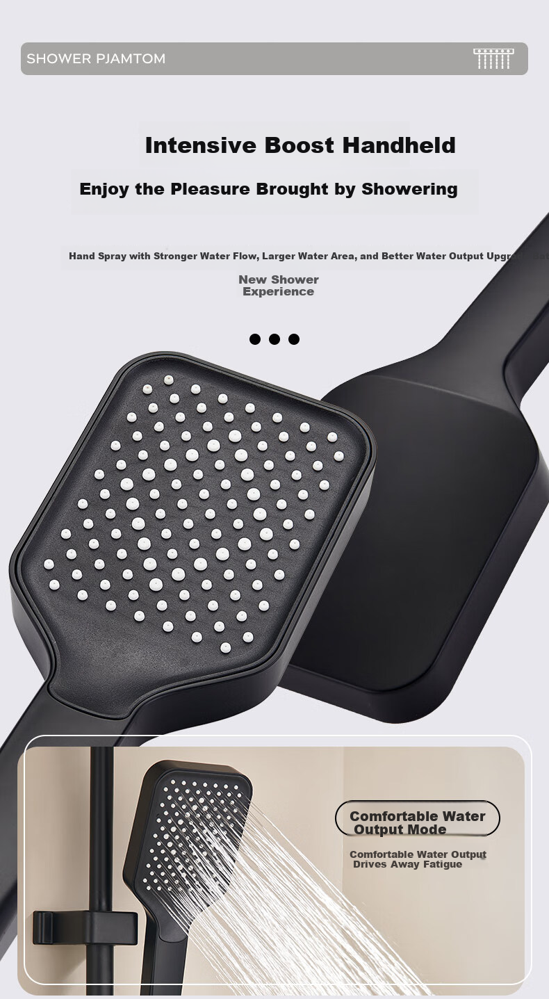 KEGOO Shower Head Set with Copper Mixing Valve, Integrated Bathroom Pressure-Boosting Shower Sprayer, Bathing And Sanitary Kit K4050 7