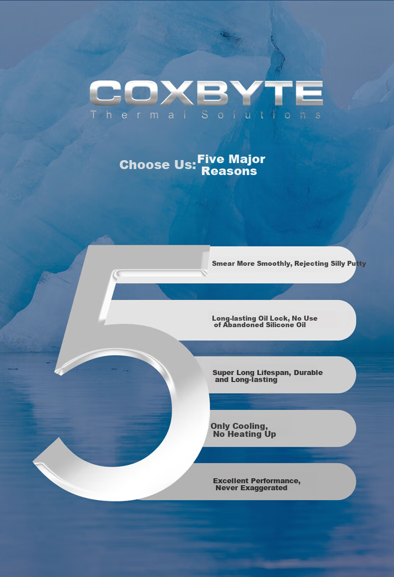 COXBYTE Thermal Paste (13.8 Coefficient), 2g Package, TG-25 Thermal Paste Gel, Suitable for CPU/GPU, Laptops, Gaming Laptops, Desktop Computers, Graphics Cards, Air Cooling, Water Cooling, And Overclocking 11