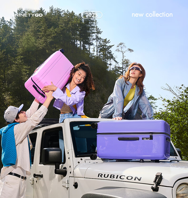 90Fen HOBO Luggage, 24-Inch Fashion Trunk, Large Capacity Silent Travel Suitcase, Crystal Pink 4
