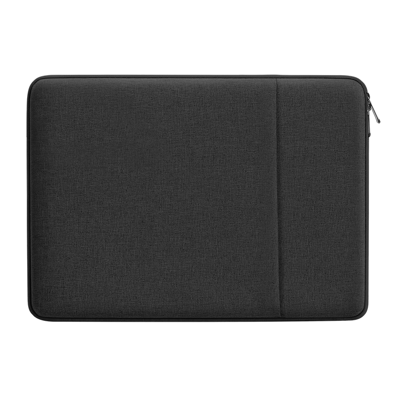 BUBM Laptop Sleeve, Fleece-Lined Shock-Absorbing Inner Lining Storage Bag, Protective Cover for Apple Huawei Lenovo Laptops with Compartments, Black 14-Inch