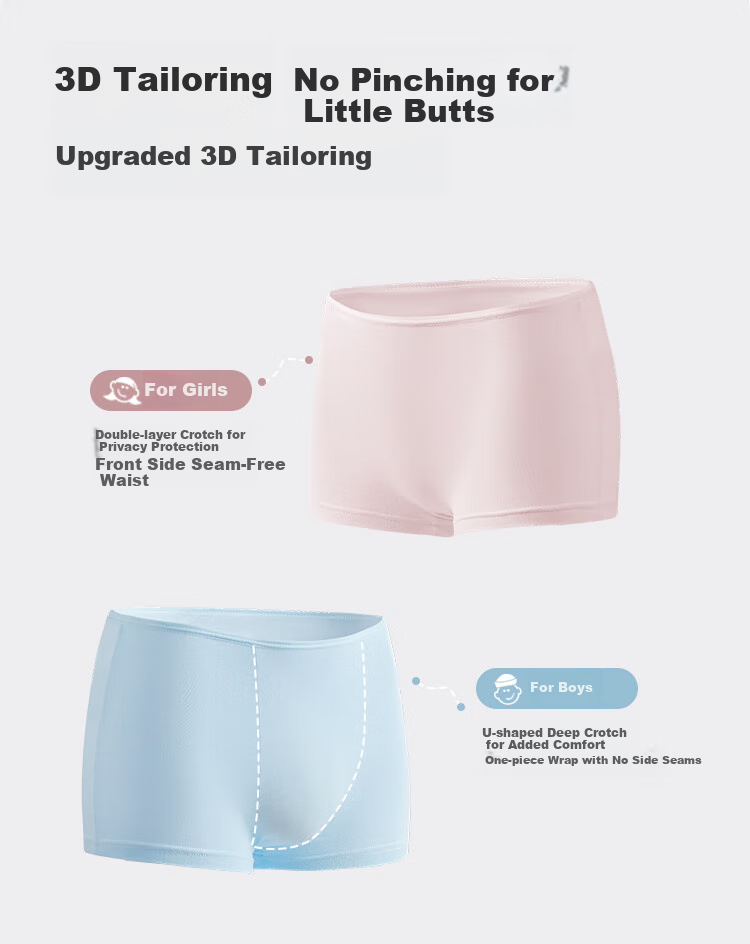 YEEHOO [Ozone Disinfection First Wear, No Wash] Pure Cotton Disposable Children's Underwear, Individually Packaged, Daily Use for Boys And Girls 13