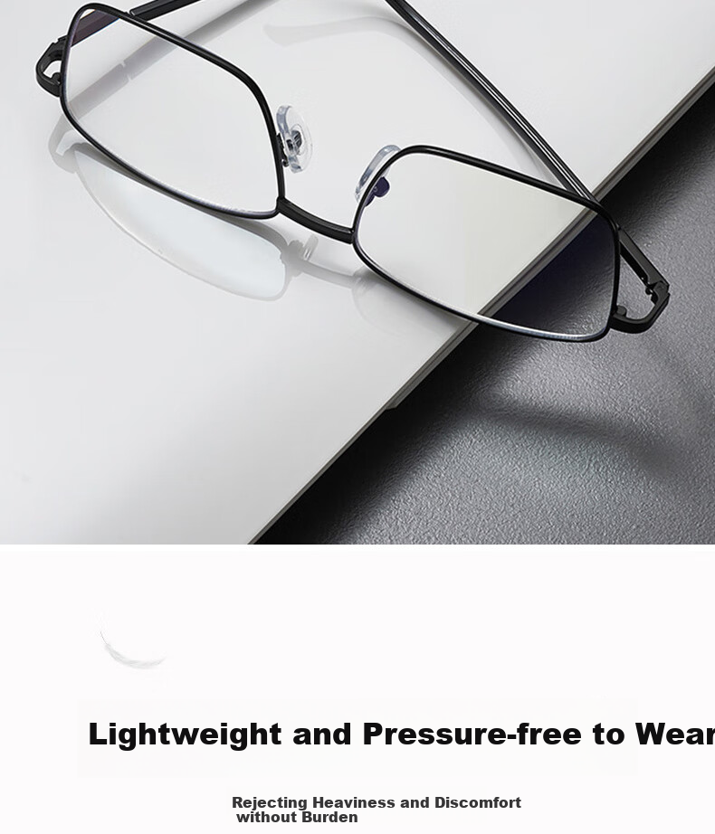 Cuntiandaofu Reading Glasses, Progressive Multifocal Reading Glasses, Anti-Blue Light, Black Frame 100 Degrees [Suitable for Ages Below 50] 9