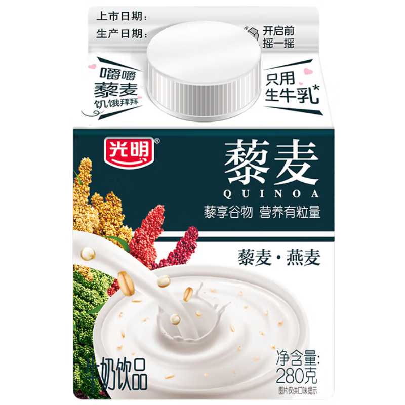 光明 藜享谷物 藜麦燕麦280g*4牛奶饮品