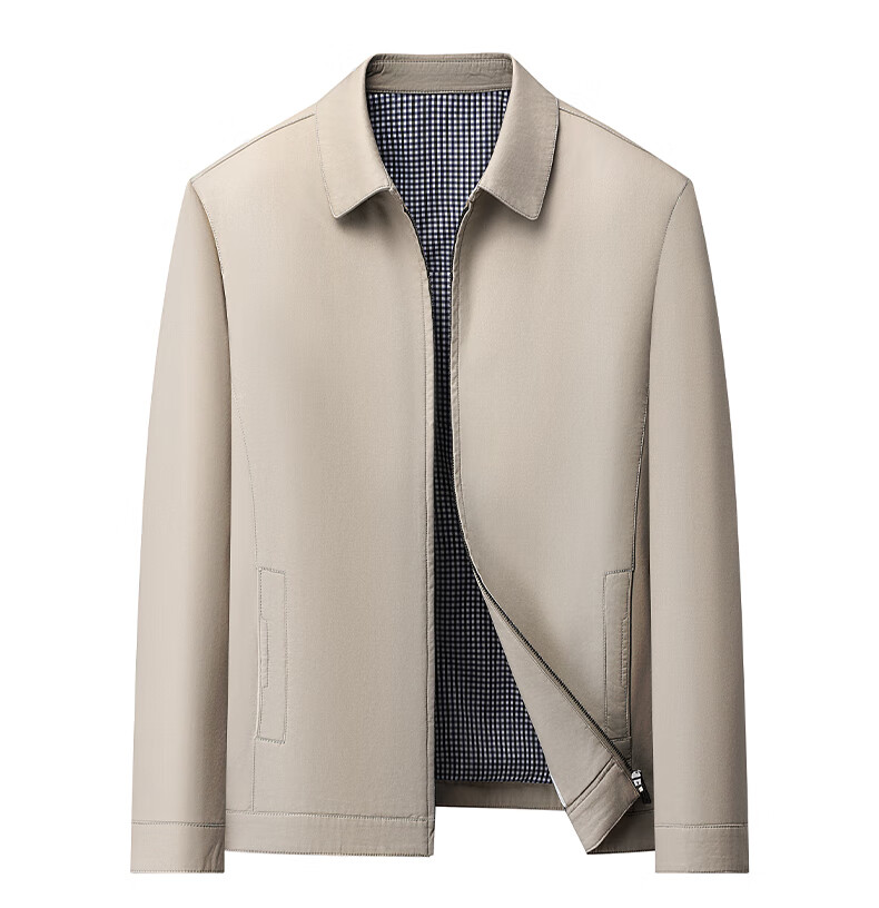Pierre Cardin [100% Cotton] Skin-Friendly Pure Cotton Jacket for Young And Middle-Aged Men, Spring And Autumn Casual Lapel Workwear for Dads 16