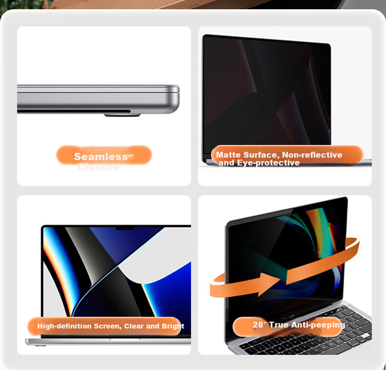 Aigo Computer Privacy Screen Protector for Monitor, Laptop And Desktop, Universal Privacy Protection Film, 13.3 Inches (16:9), New Imported Base Material 2
