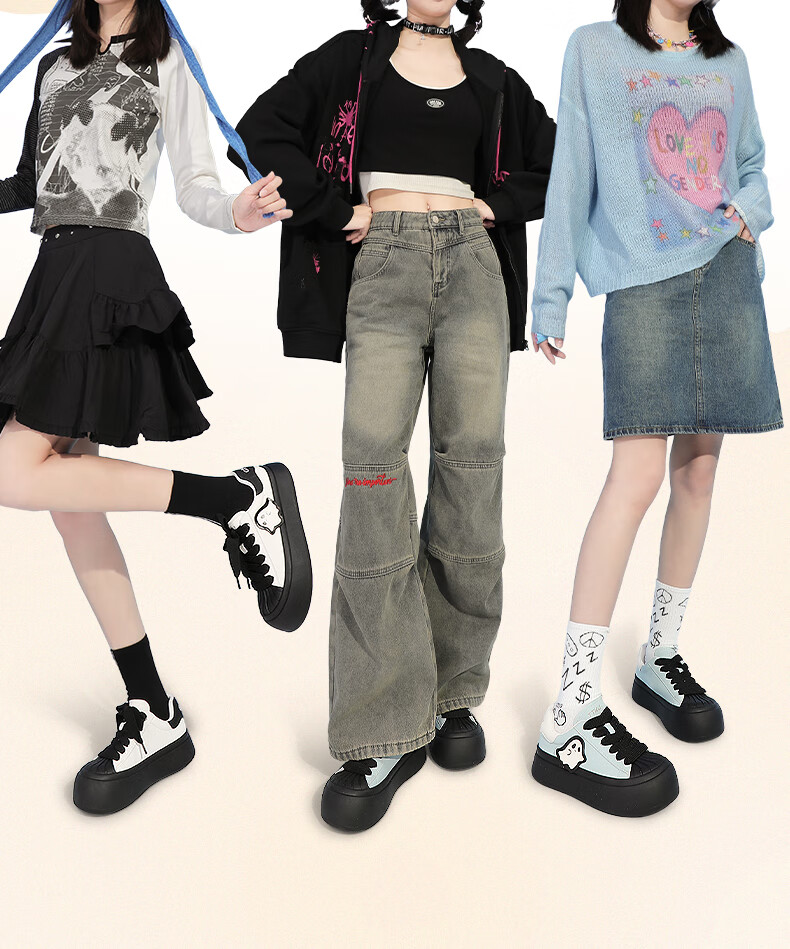 TTKJ Shell Toe Casual Women's Shoes, 2026 Summer New Style Xiaoyouling Thick-Soled Heightening Shoes, Comfortable for Long-Standing, Breathable Chunky Sneakers 3