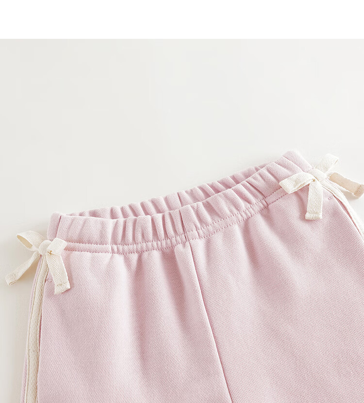 MARC&JANIE Girls' Bowknot Color-Block Flared Pants Children's Trousers 2025 Spring 250266 12
