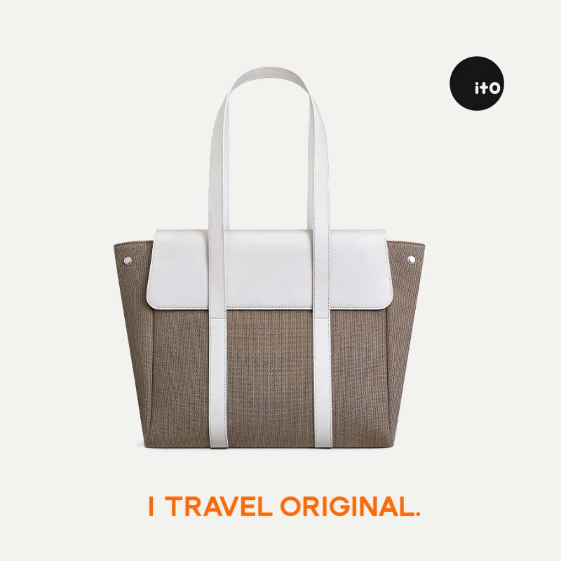 ITO "Celebrity Style" PORCINI TOTE Bag, Apricot Red 14L Luxury Shoulder Bag, High-Value Tote Bag for Wome