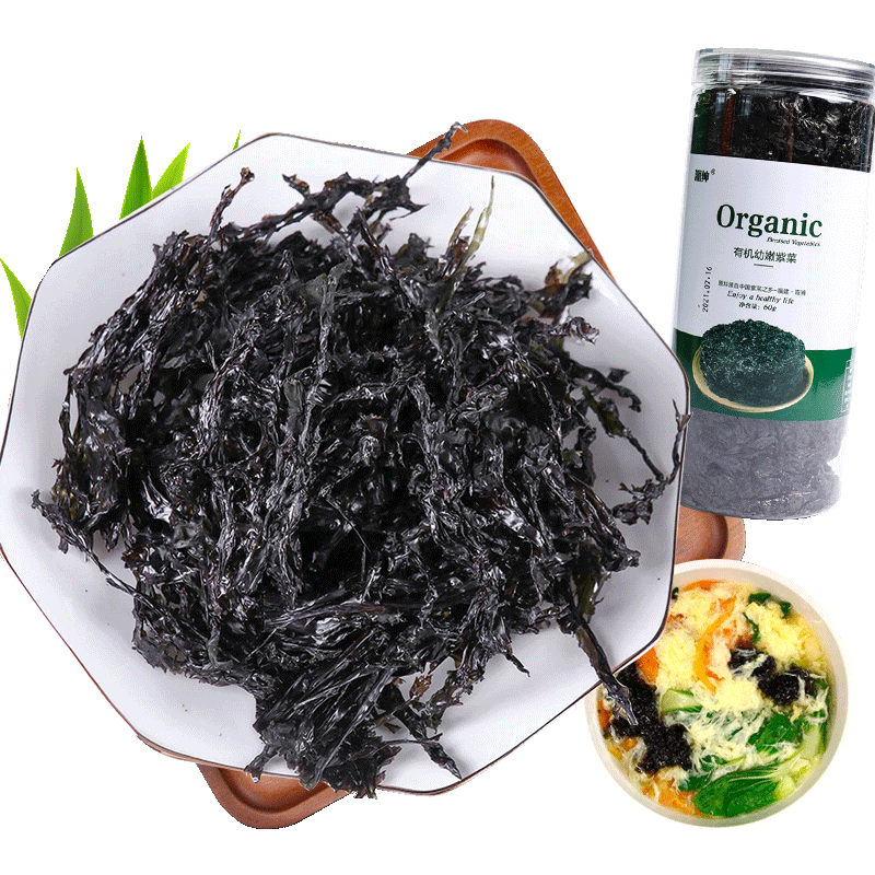 派绅有机紫菜60g头水紫菜包饭不免洗紫菜虾米皮蛋花汤料包拌饭碎食材