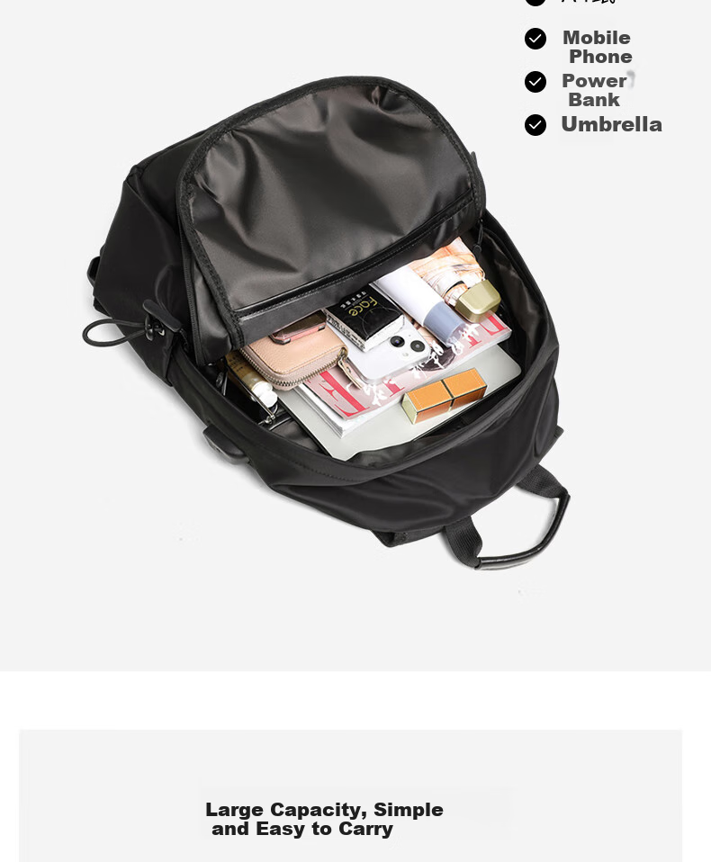 C.BANNER Backpack for Women, Large Capacity School Bag, Simple Laptop Bag, Versatile Commuter Bag, Lightweight Travel Backpack 3