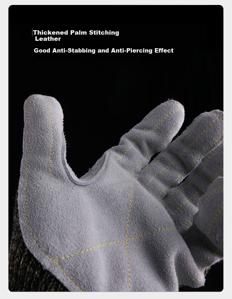 NXG Level 5 Cut-Resistant Gloves, Cowhide Cactus Rose Durian Gardening Anti-Puncture, Woodworking Anti-Cutting Anti-Wounding X08 3