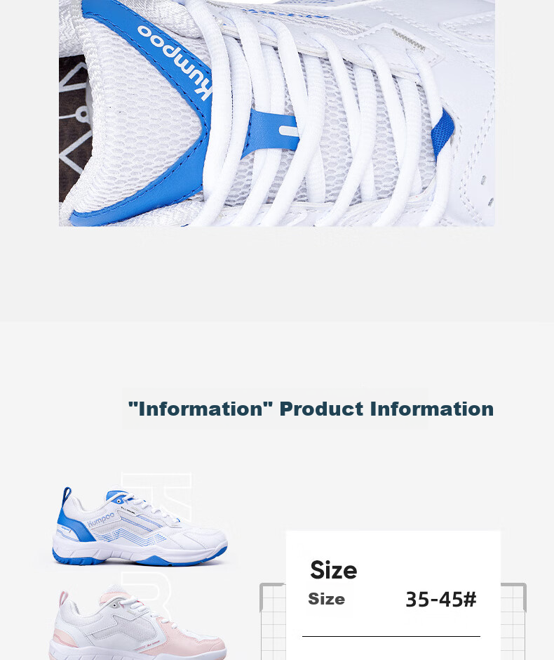 KUMPOO Badminton Shoes for Men And Women, Professional All-Round Sports Shoes, Breathable Shock-Absorbing Wear-Resistant KHR-E19 Silver Size 40 9