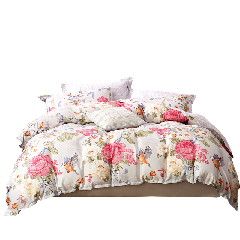 FUANNA Bedding Set, Pure Cotton Bedsheet And Duvet Cover, 100% Cotton Set for Single Or Double Bed, FUANNA Bedding, 1.5m Bed, Youre