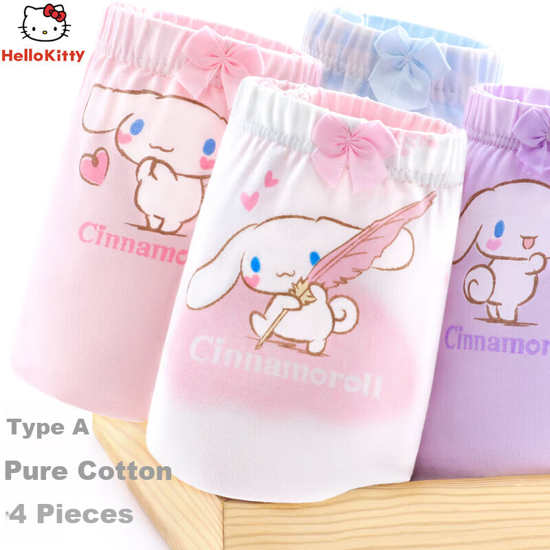 Hello Kitty Girls' Cotton Underwear, Children's Boxer Briefs, Spring And Summer Baby Triangle Breathable Thin Shorts, 231006 Triangle 120