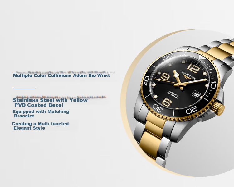 LONGINES Swiss Watch, Conquest Diving Series, Men's Steel Strap Mechanical Watch L37423967 4