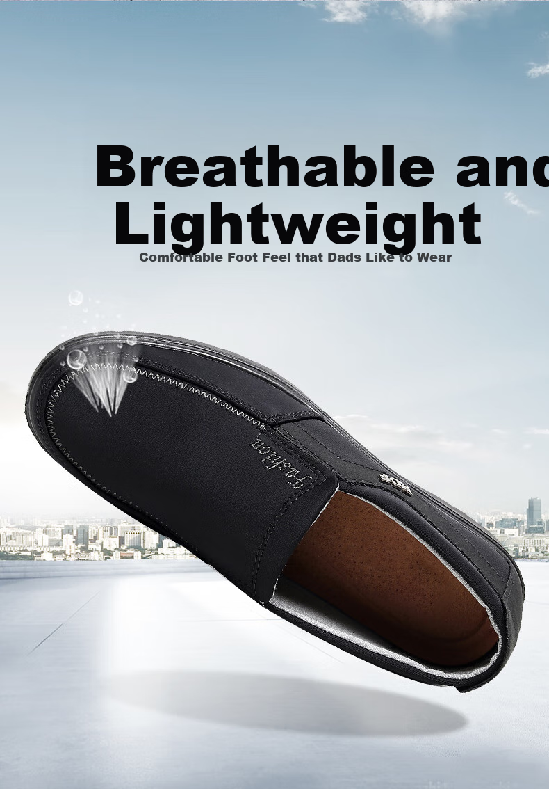 Ankang Old Beijing Cloth Shoes for Men, Breathable Waterproof Dad Shoes, Soft-Soled AK33623 for Middle-Aged And Elderly, Coffee Color, Size 47 3