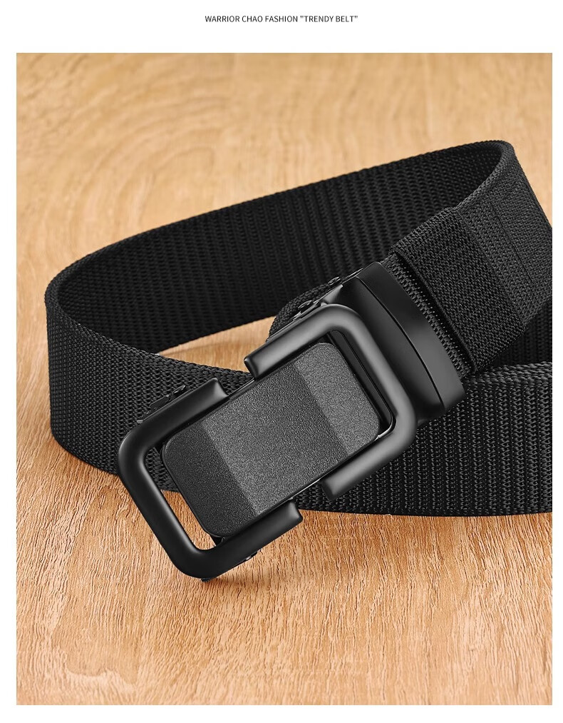 Huili Canvas Belt with Automatic Buckle, Tactical Woven Belt, Thickened Casual Versatile Belt for Men And Women, Trendy Simple Waistband 10